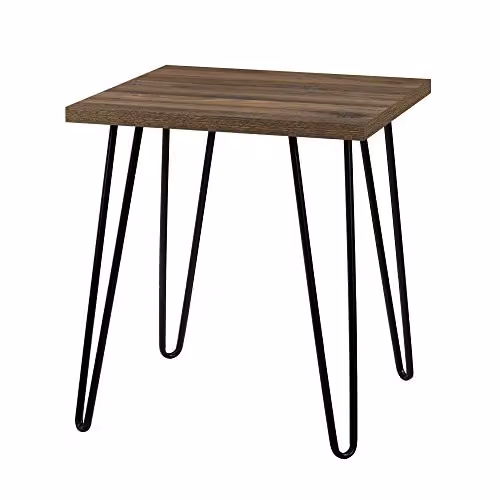 DHP Furniture Owen End and Side Table in Brown and Black Walnut Look, W/D/H: 49.5 x 49.5 x 55.5 cm – 1