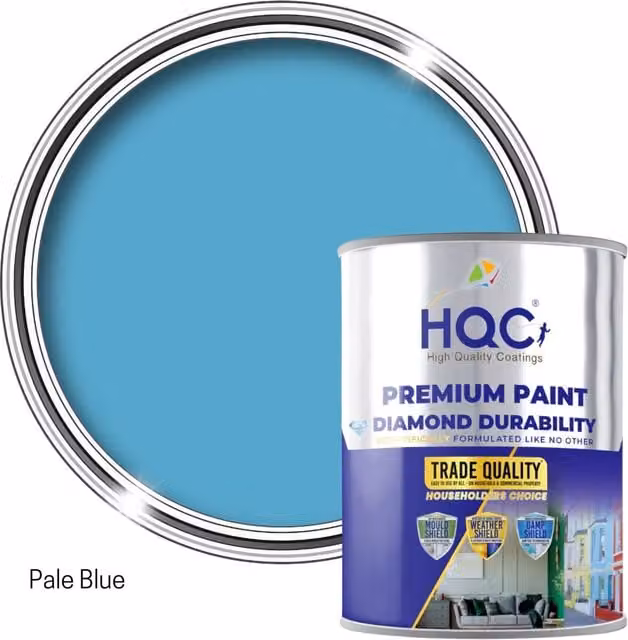 HQC PAINTS Smooth Masonry Paint in Pale Blue, 10L