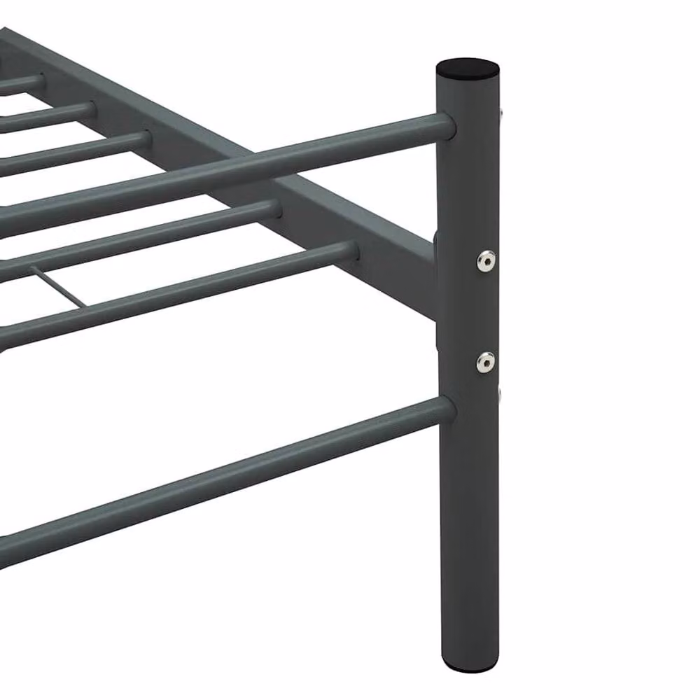 Berkfield Home Elegant Metal Bed Frame, Grey, W/D/H: 140 x 200 x 83.5 cm – 3