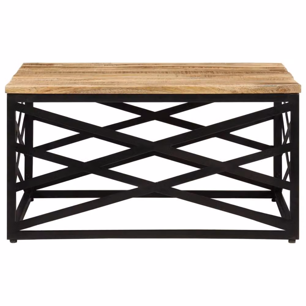Berkfield Home Brown Solid Mango Wood Square Coffee Table, W/D/H: 68 x 68 x 35 cm – 2