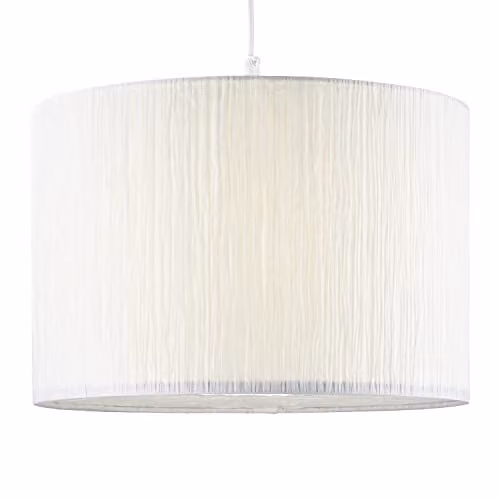 Happy Homewares Modern White Wrinkled Paper Pendant Lighting Shade W/D/H: 30 x 30 x 20 cm