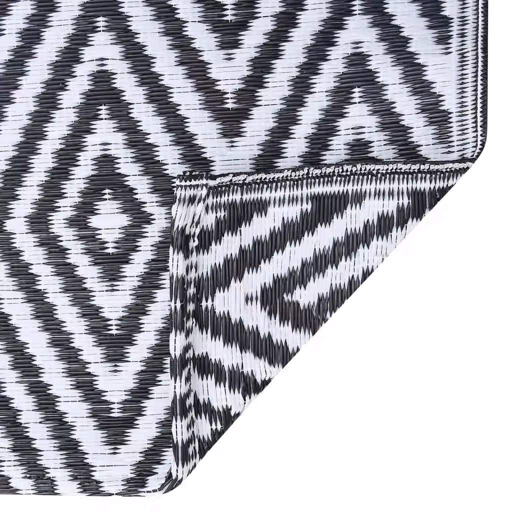 Berkfield Home Outdoor Carpet in White and Black, W: 160 cm, D: 230 cm – 5