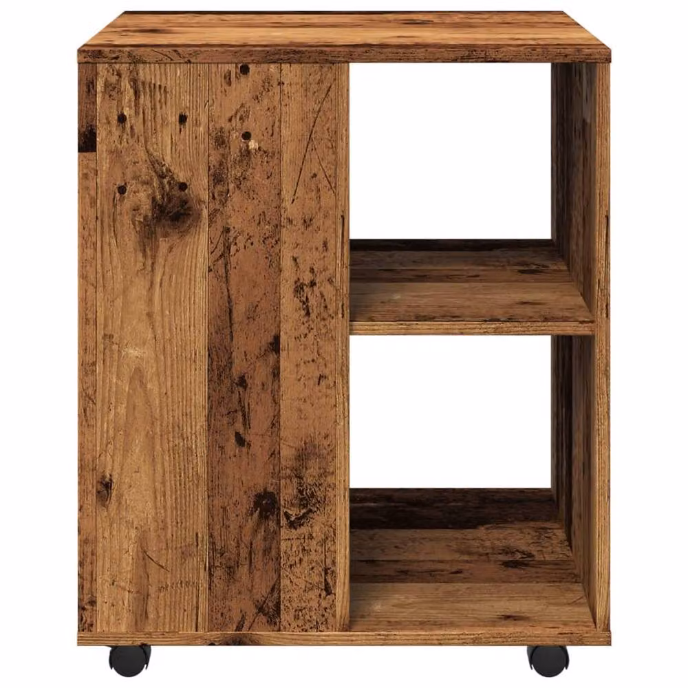 Berkfield Home Rolling Cabinet in Old Wood Brown, W: 60 cm, D: 53 cm, H: 72 cm – 4