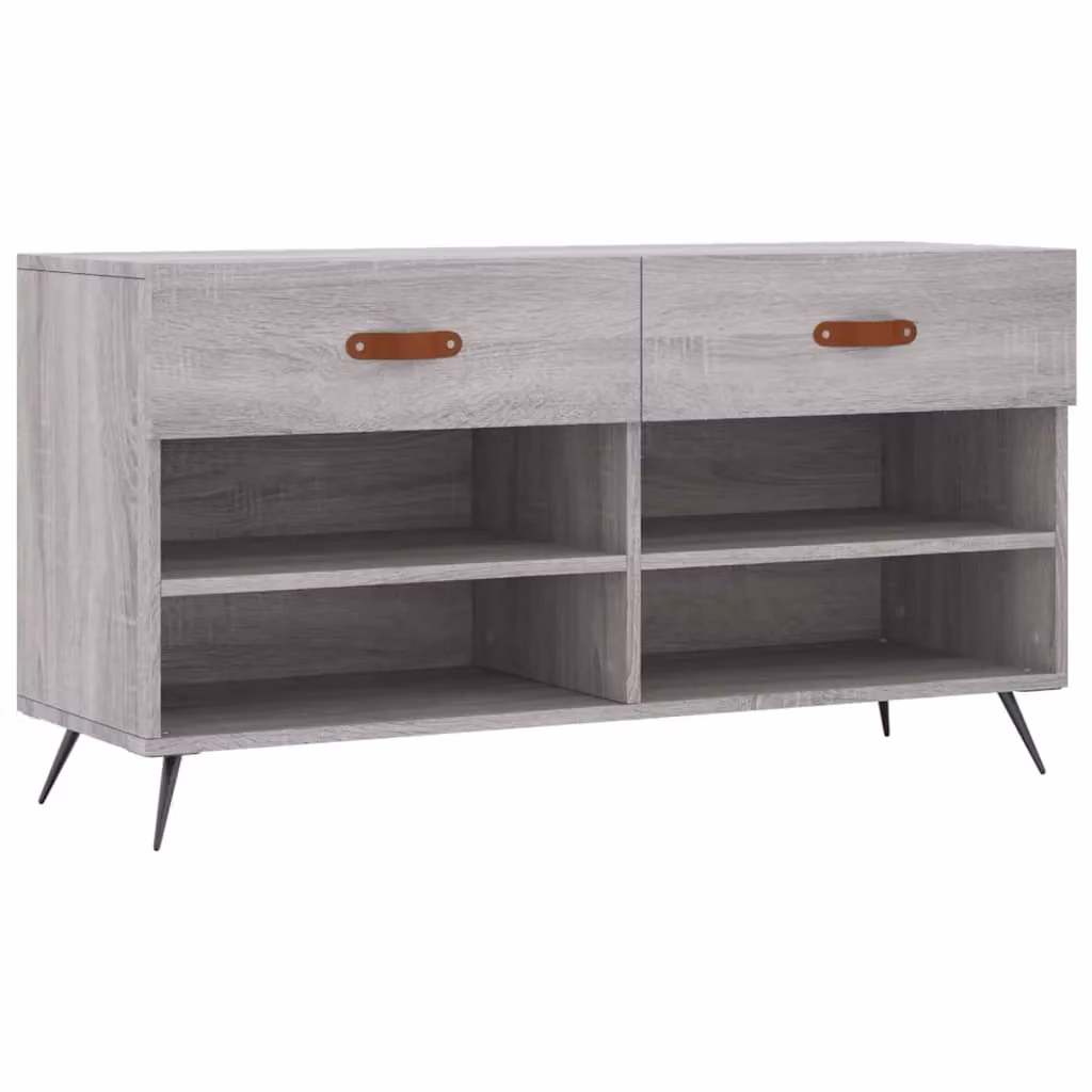 Berkfield Home Grey Sonoma Shoe Bench W/D/H: 102 x 35 x 55 cm – 2