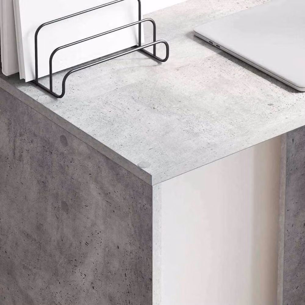 Berkfield Home Modern Concrete Grey Computer Desk in Engineered Wood – 4