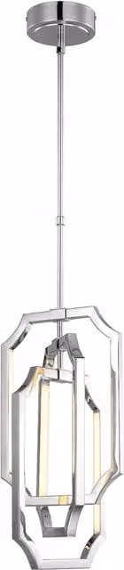 Elstead Audrie LED Medium Suspended Ceiling Pendant Light in Silver and Grey