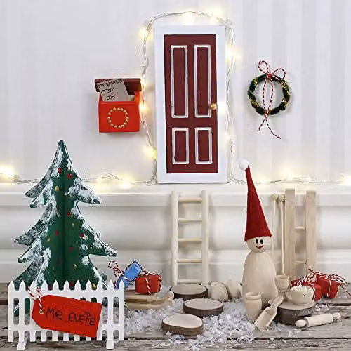 EasyKit Multicolour Wooden Elf Door Kit for Christmas Advent – 3