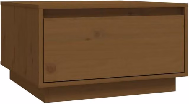 Berkfield Home Solid Wood Pine Coffee Table in Honey Brown, W/D/H: 55 x 56 x 32 cm – 1
