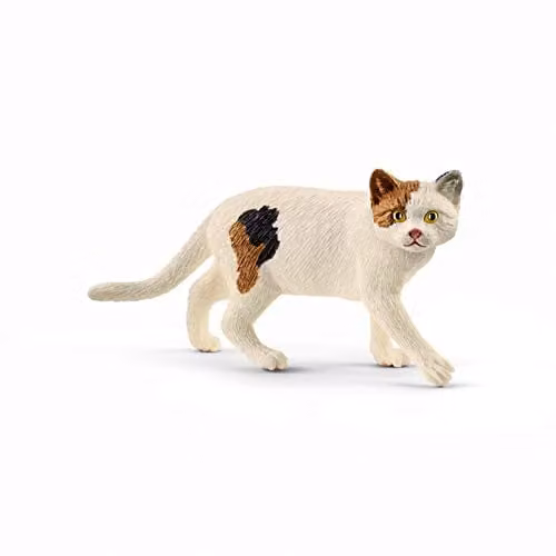 Schleich Farm World American Shorthair Cat Figurine, Multicolour