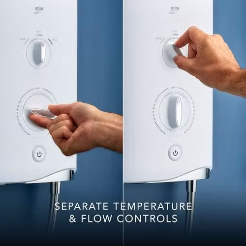 Mira Sport Single Outlet Electric Mains Shower, 10.8kW, White – 3