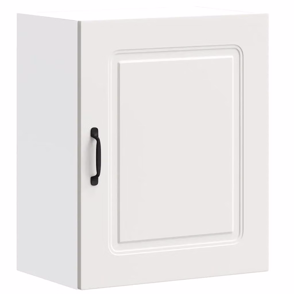 Berkfield Home Kalmar White Wall Cabinet in Matt Engineered Wood