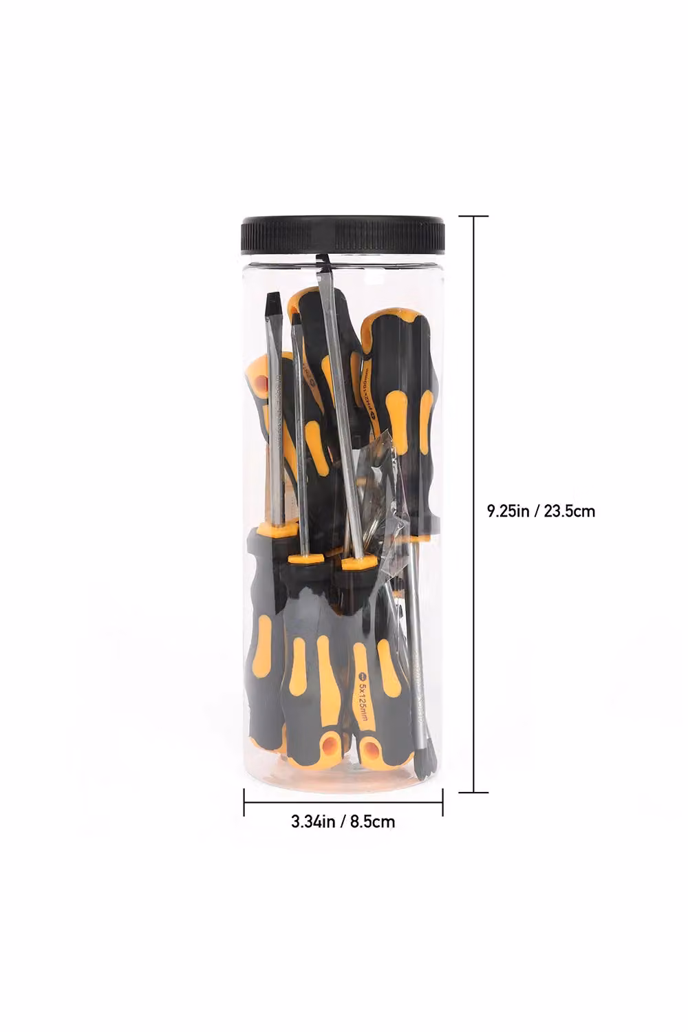 Living and Home 12-Piece Magnetic Manual Screwdriver Set with Multicolour Rubber Grips and Transparent Plastic Storage Bottle – 2