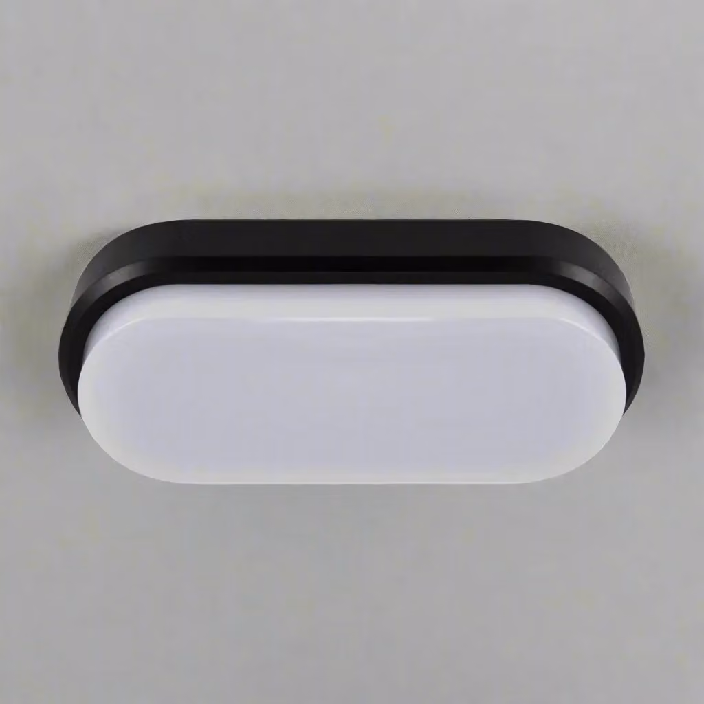 CGC Lighting Sonny Black Opal Oval LED Outdoor Wall Light Bulkhead 12W Black – 2