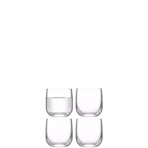 LSA International Borough Shot Glass Set of 4, Transparent, 75ml