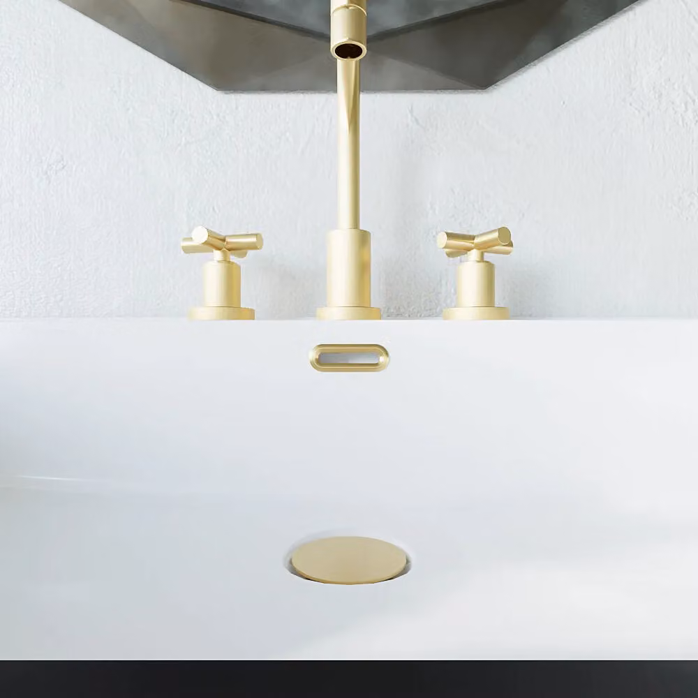 Balterley Oval Basin Overflow Cover in Brushed Brass, 50 x 26 mm – 2