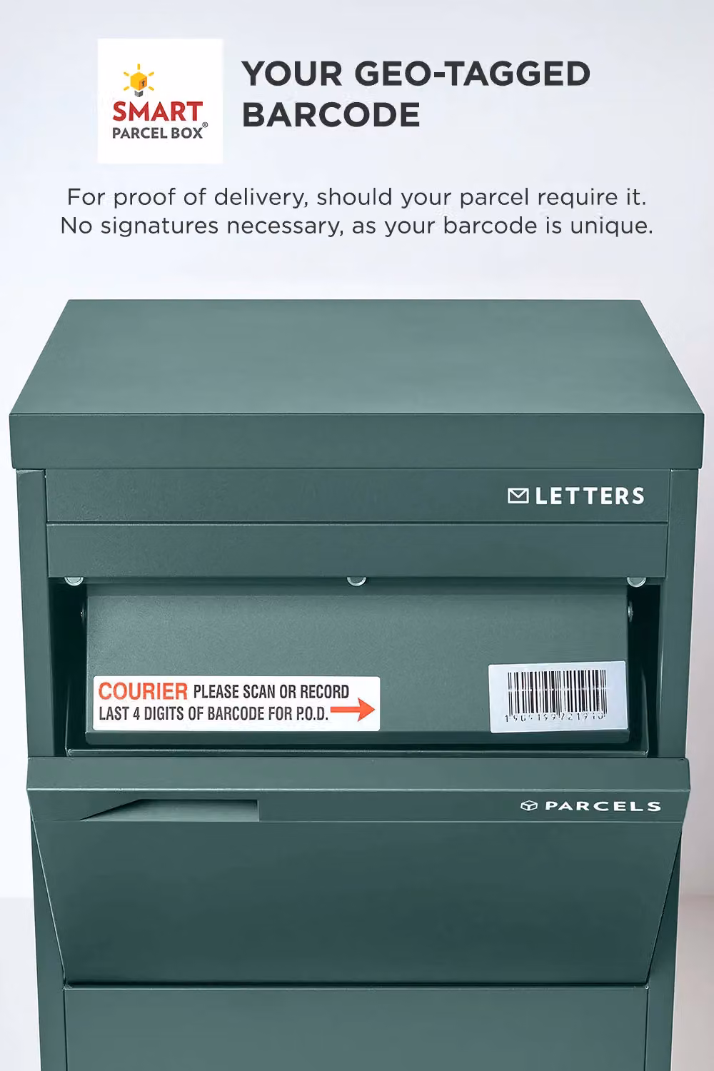 Homescapes Smart Parcel Box Extra Large Wall Mounted Secure Delivery Box in Green – 6