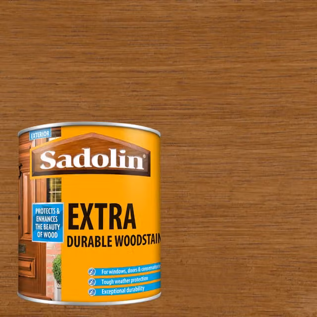 Sadolin Extra Durable Water Repellent Woodstain in Burma Teak Brown, 5 l