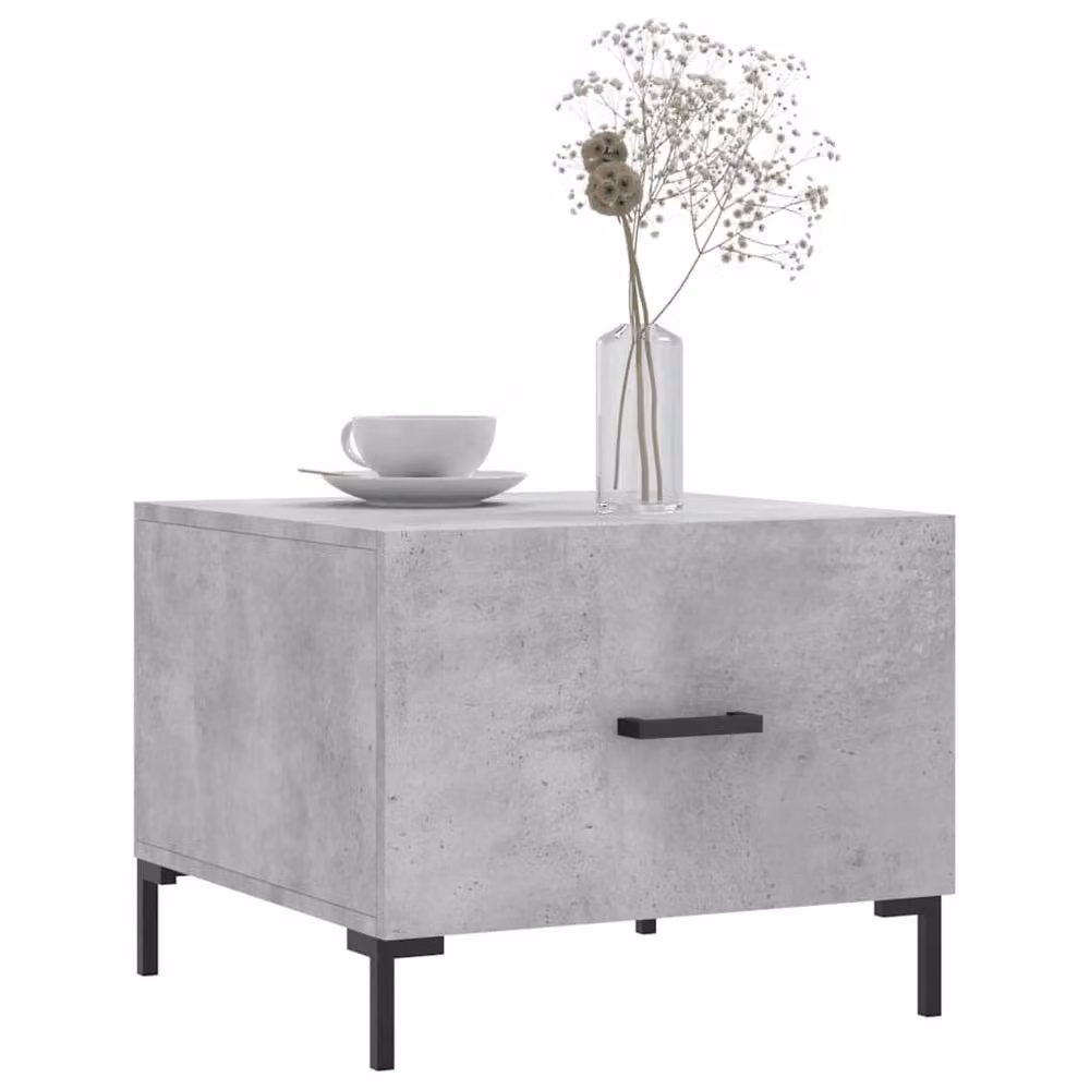 Berkfield Home Industrial Square Coffee Table in Grey, W/D/H: 50 x 50 x 40 cm – 3