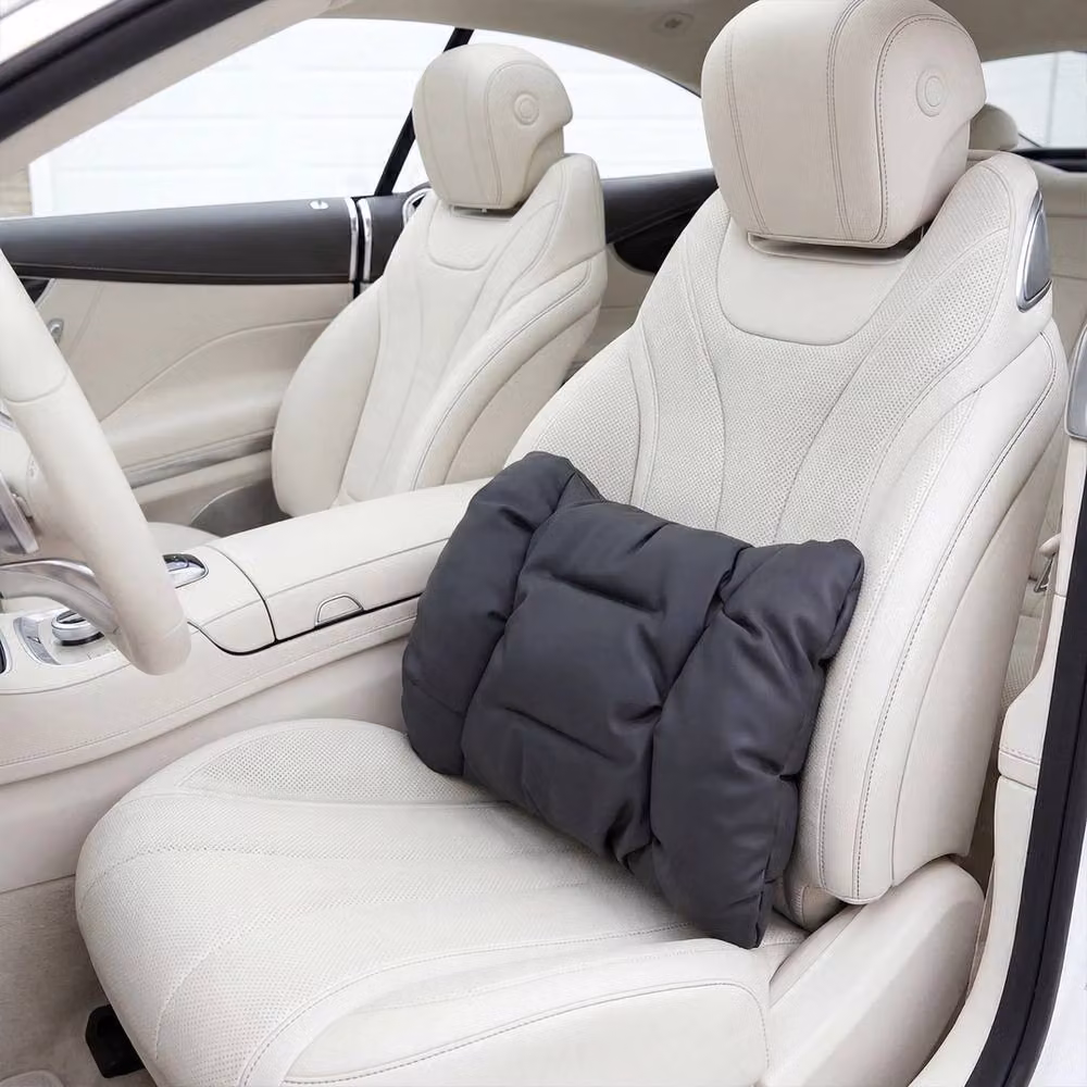 NESTLUNE Lower Back Lumbar Support for Office Chairs and Car Seats, Black, W: 120 cm, H: 135 cm – 4