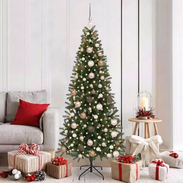 Berkfield Home Artificial Green Christmas Tree with 300 LEDs, Height: 180 cm – 1
