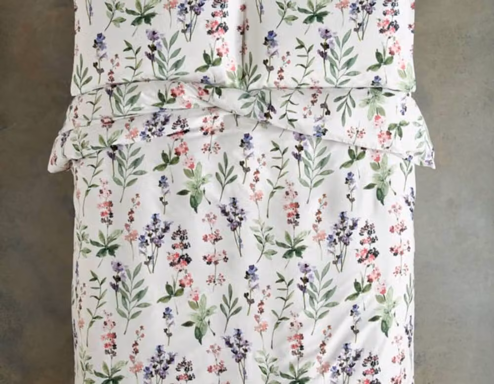 Deyongs Cottage Garden Floral Digital Print Cotton Sateen Duvet Set and Pillowcase, White/Multicolour, W/D/H: 200 x 220 cm – 2