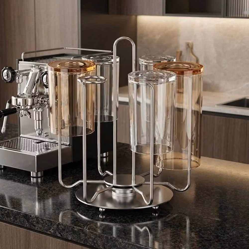 EONLION Style A Rotating Stainless Steel Cup Holder in Silver – 2