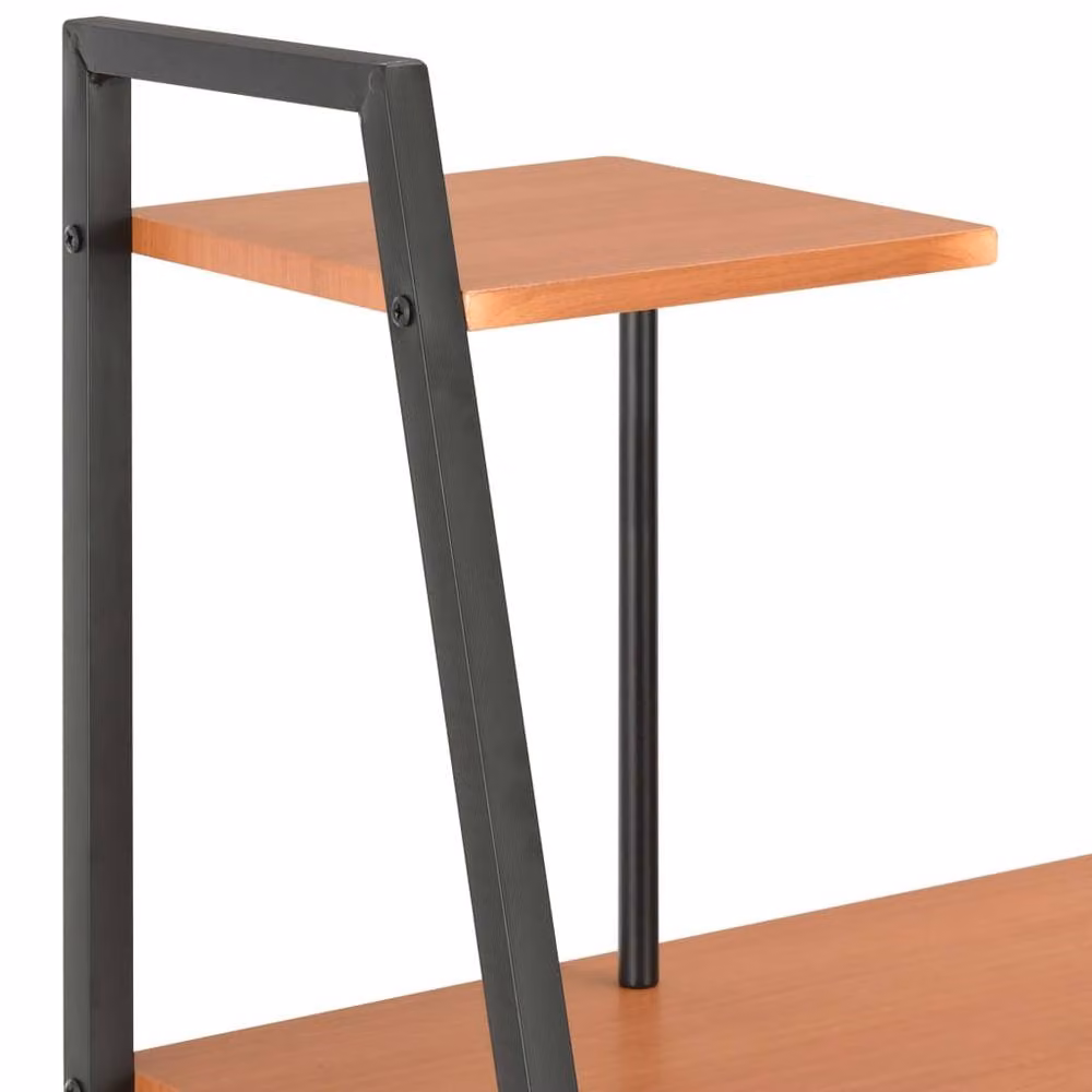 Berkfield Home Modern Desk with Shelving Unit in Black and Brown, W/D/H: 102 x 50 x 117 cm – 2
