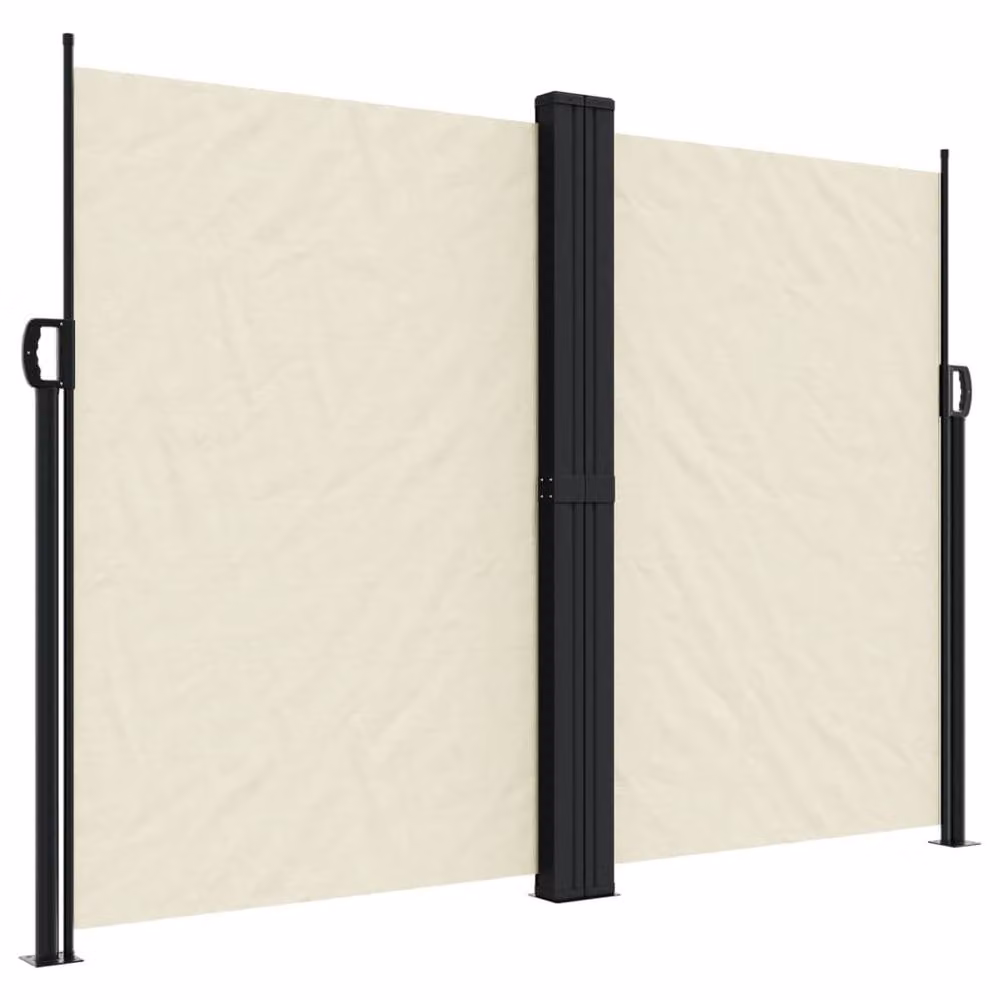 Berkfield Home Retractable Side Awning in Cream/Beige, W/H: 1000 x 180 cm – 2