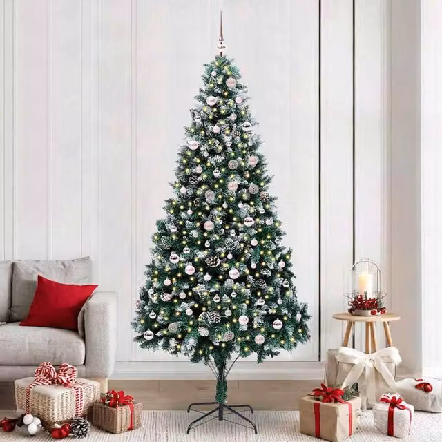Berkfield Home Artificial Green Christmas Tree with 300 LEDs, Height: 240 cm – 1
