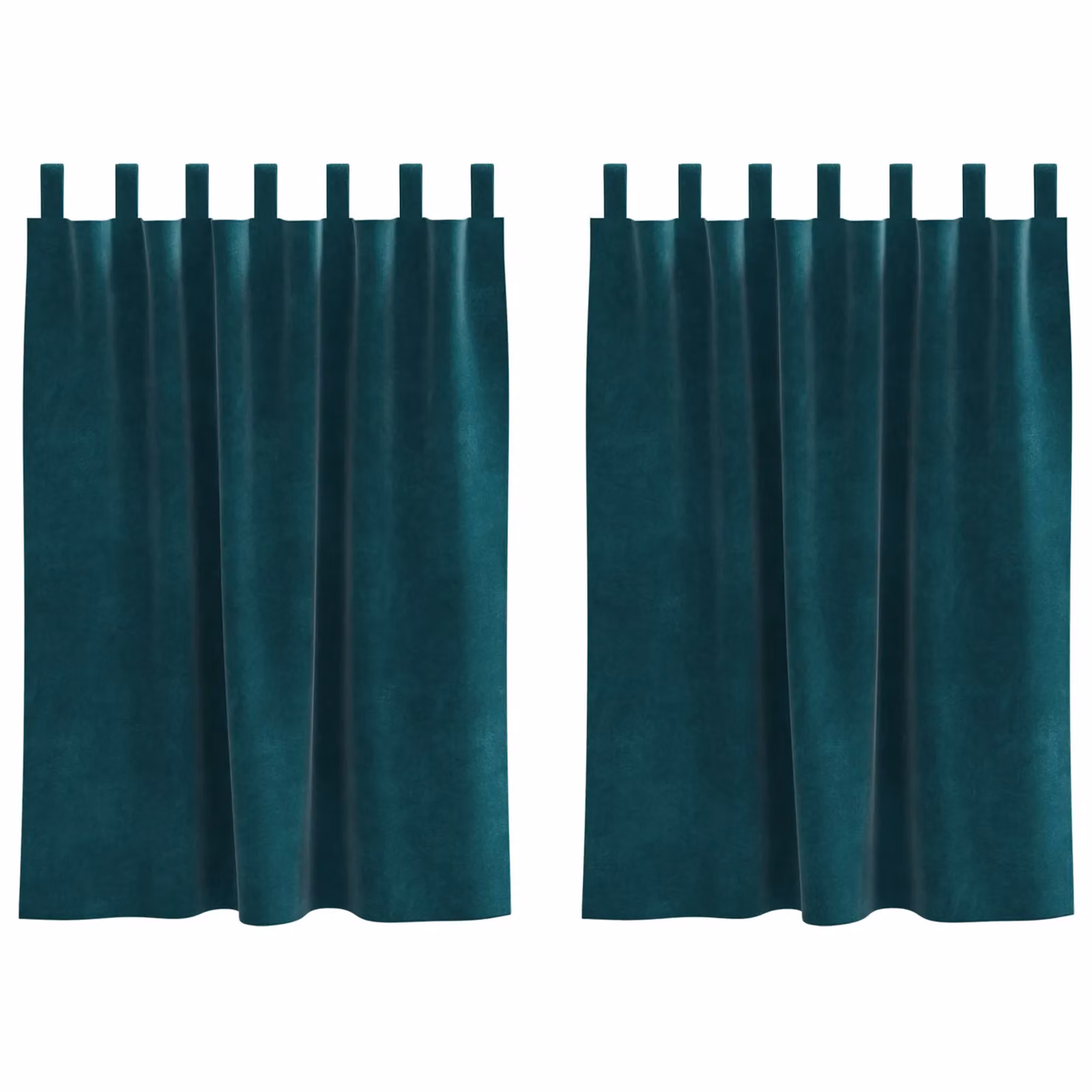Berkfield Home Dark Green Velvet Blackout Curtains with Hanging Loops, 2 Pack – 2