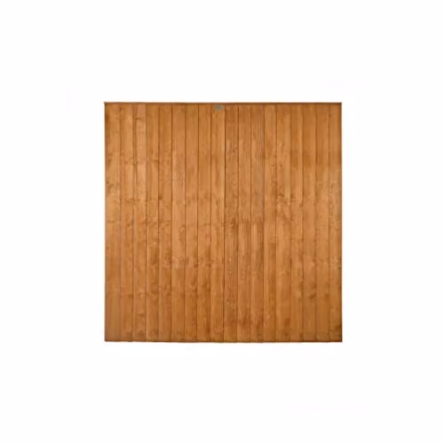 Forest Garden Pack of 3 Impregnated Brown Square Board Fence Panels – 2