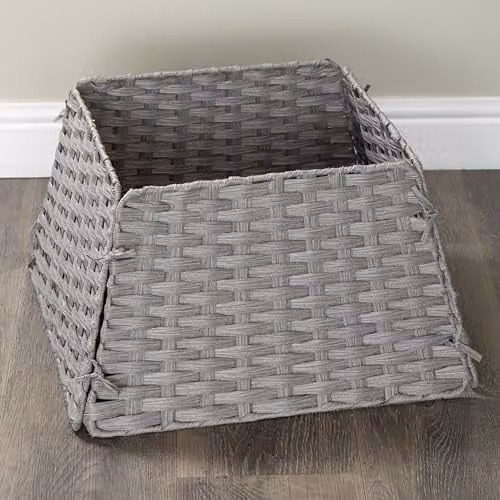 Samuel Alexander Grey Rattan Christmas Tree Skirt W: 47 cm, D: 47 cm, H: 46 cm – 1