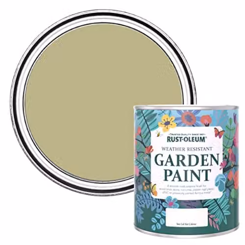 Rust-Oleum Matt Green Water-Based Mould Resistant Garden Paint, 750ml – 1