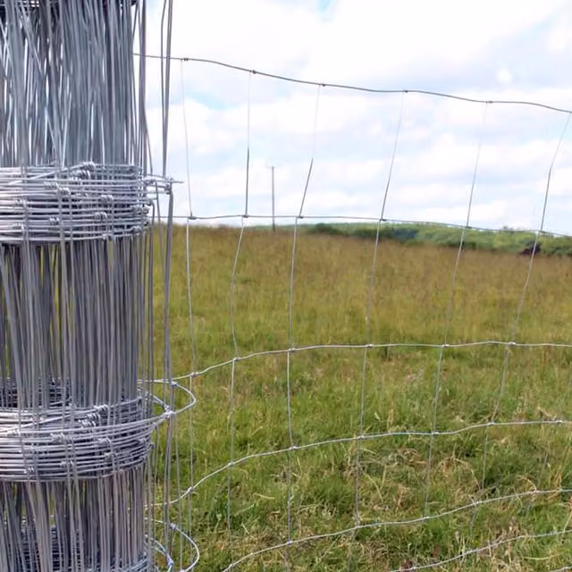 Actiaspet M8 Galvanised Steel Stock Fencing for Livestock, 50m, Silver