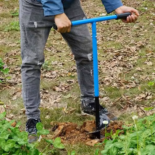 Gr8 Garden Manual Earth Auger Post Hole Digger, 150mm, Blue and Black – 3