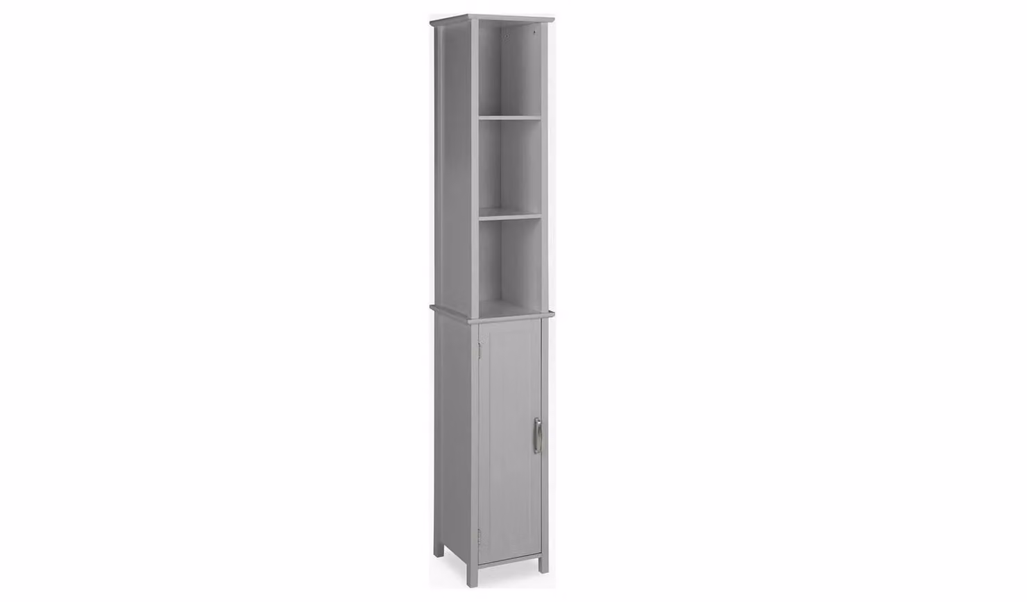 Argos Grey Tongue and Groove Tallboy Bathroom Storage Organiser H 172 x W 30 x D 30 cm