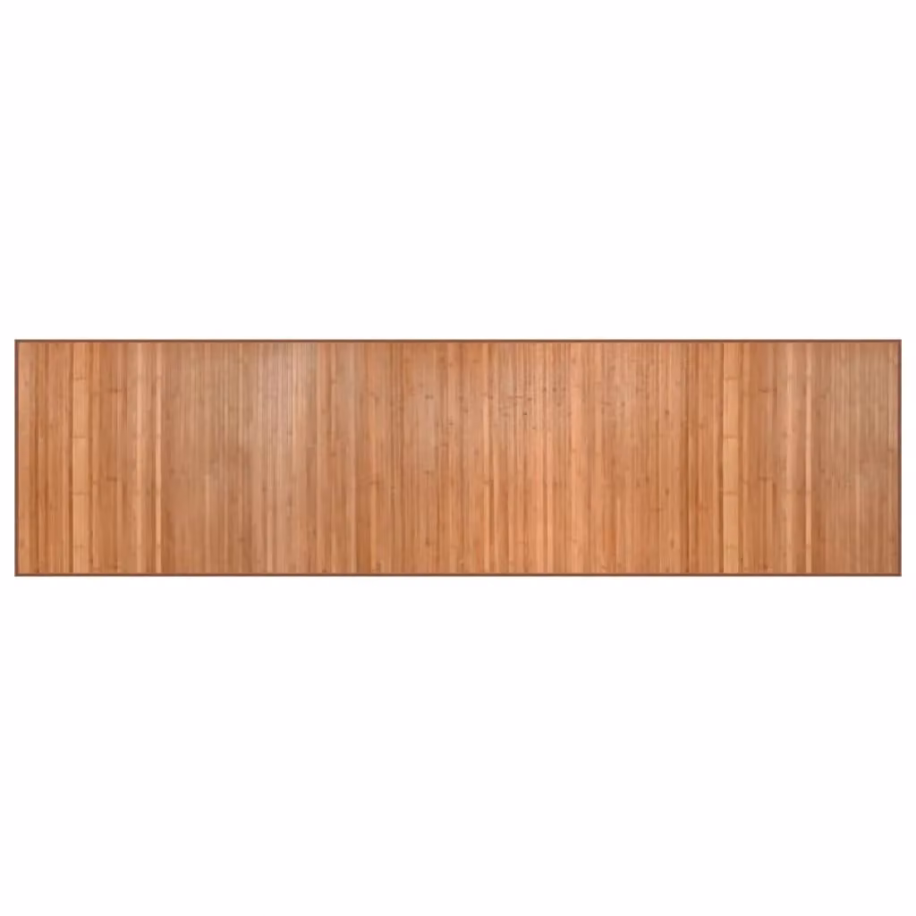 Berkfield Home Rectangular Bamboo Rug in Brown, W: 80 cm, L: 300 cm – 1