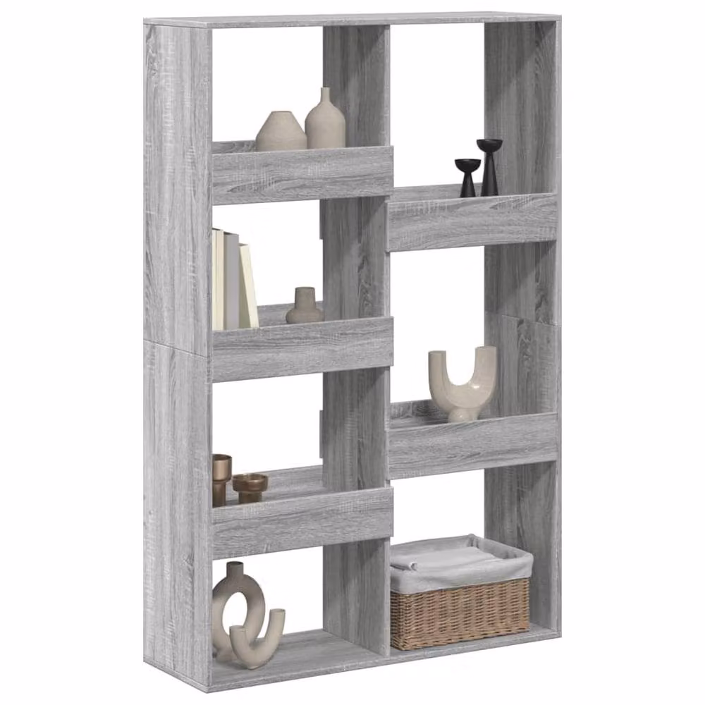 Berkfield Home Grey Sonoma Room Divider in Engineered Wood, W/D/H: 100 x 33 x 155.5 cm – 3