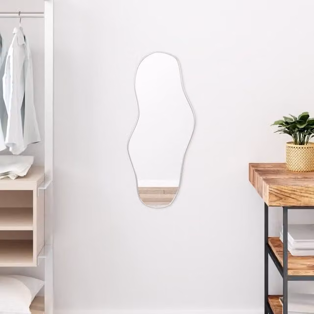 Berkfield Home Minimalist Rectangular Wall Mirror in Silver, W: 70 cm, H: 30 cm