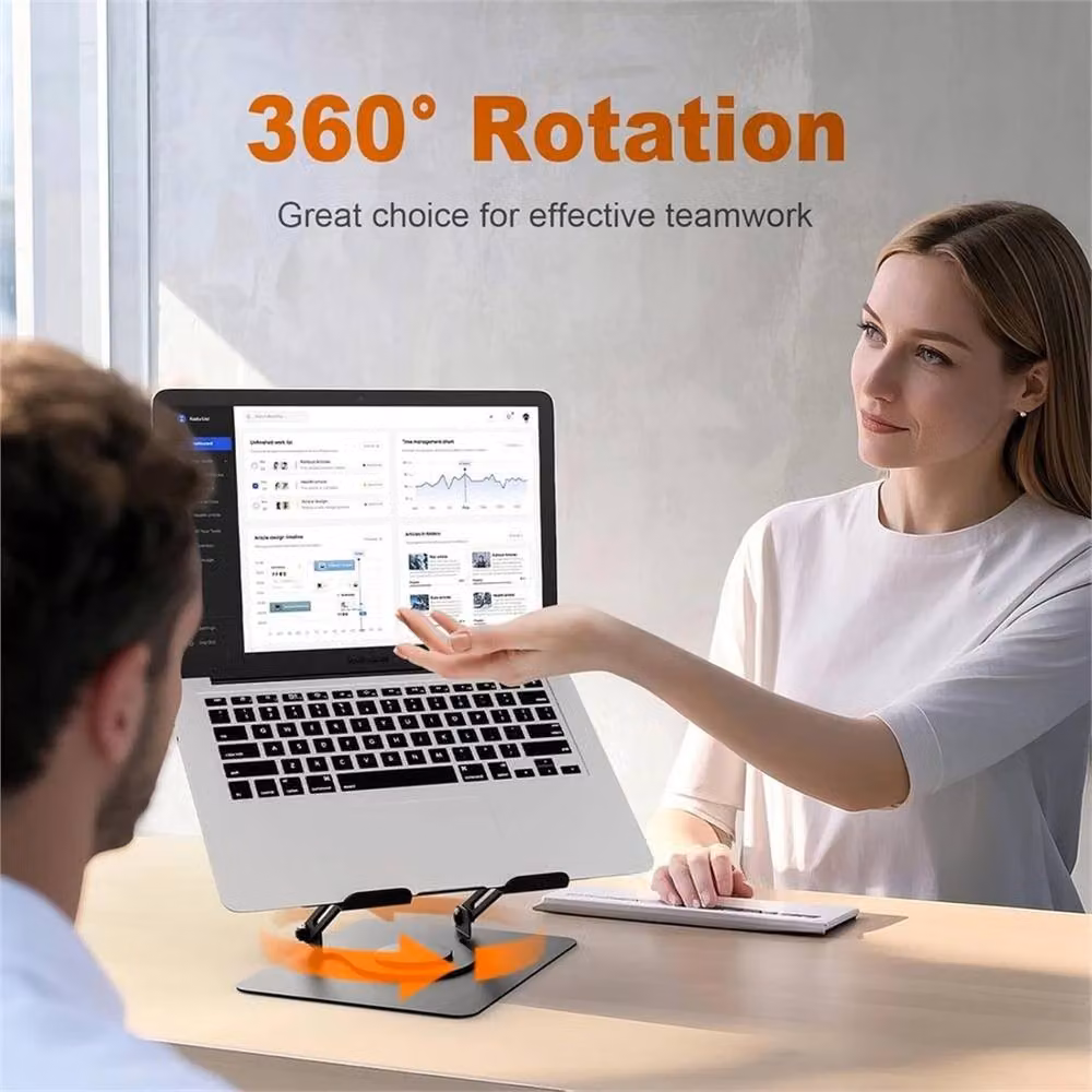 SPETLEK All Metal Portable Laptop and Tablet Stand in Black – 2