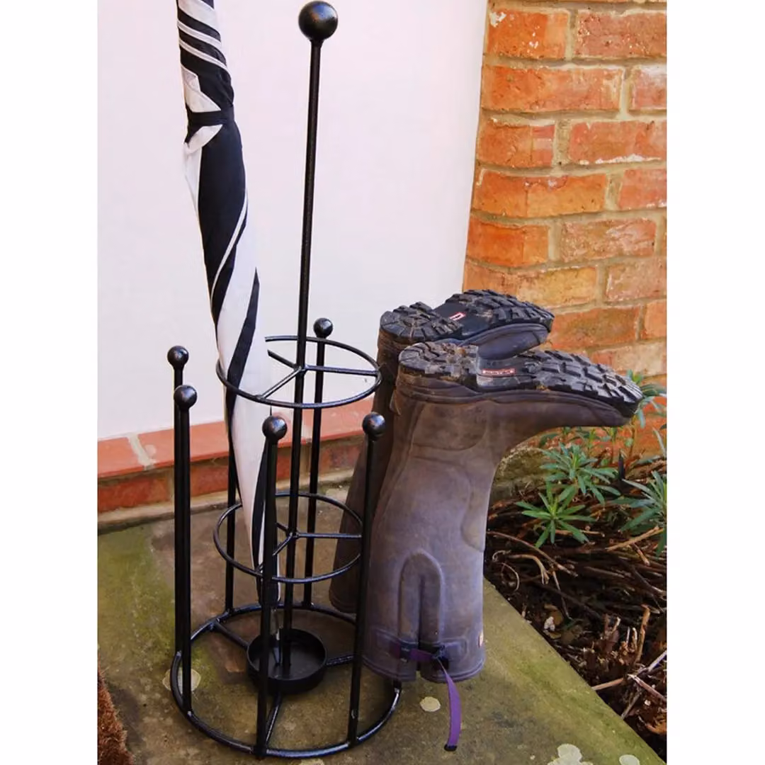 Poppyforge Black Metal Umbrella and Boot Stand, W/D/H: 30.4 x 30.4 x 83.8 cm – 2