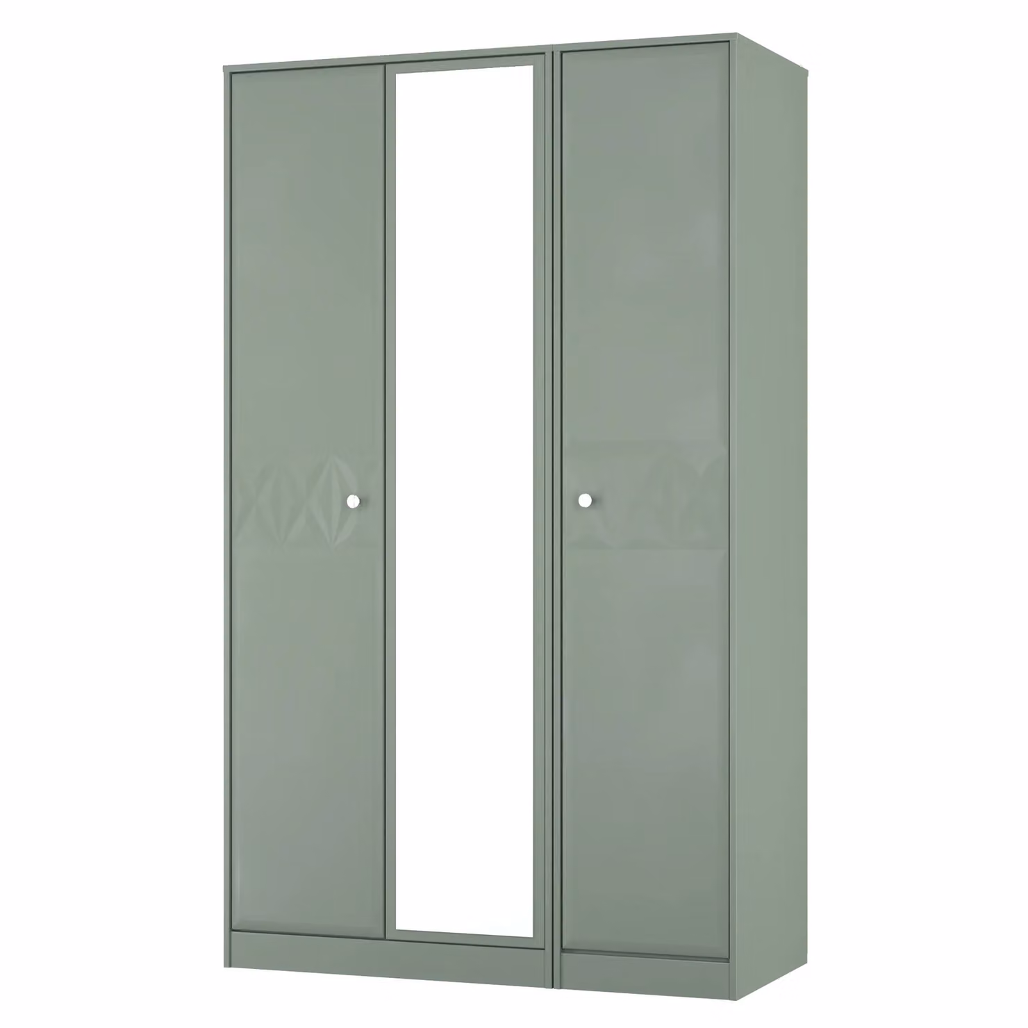 Ready Assembled 2 U Memphis Tall Triple Mirror Wardrobe in Pale Green – 2