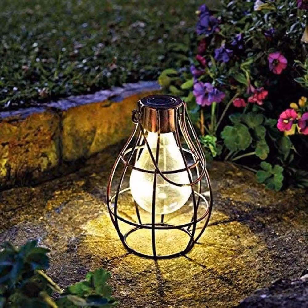 VOGREX Firefly Solar Powered Table Top Garden Lantern Light in Bronze – 2