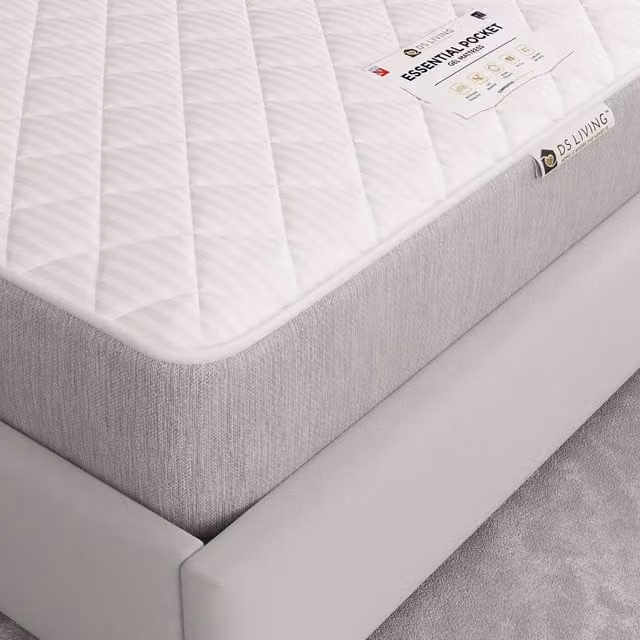 DS Living Imperial Hybrid Pocket Gel Essentials Mattress in Grey, Small Single