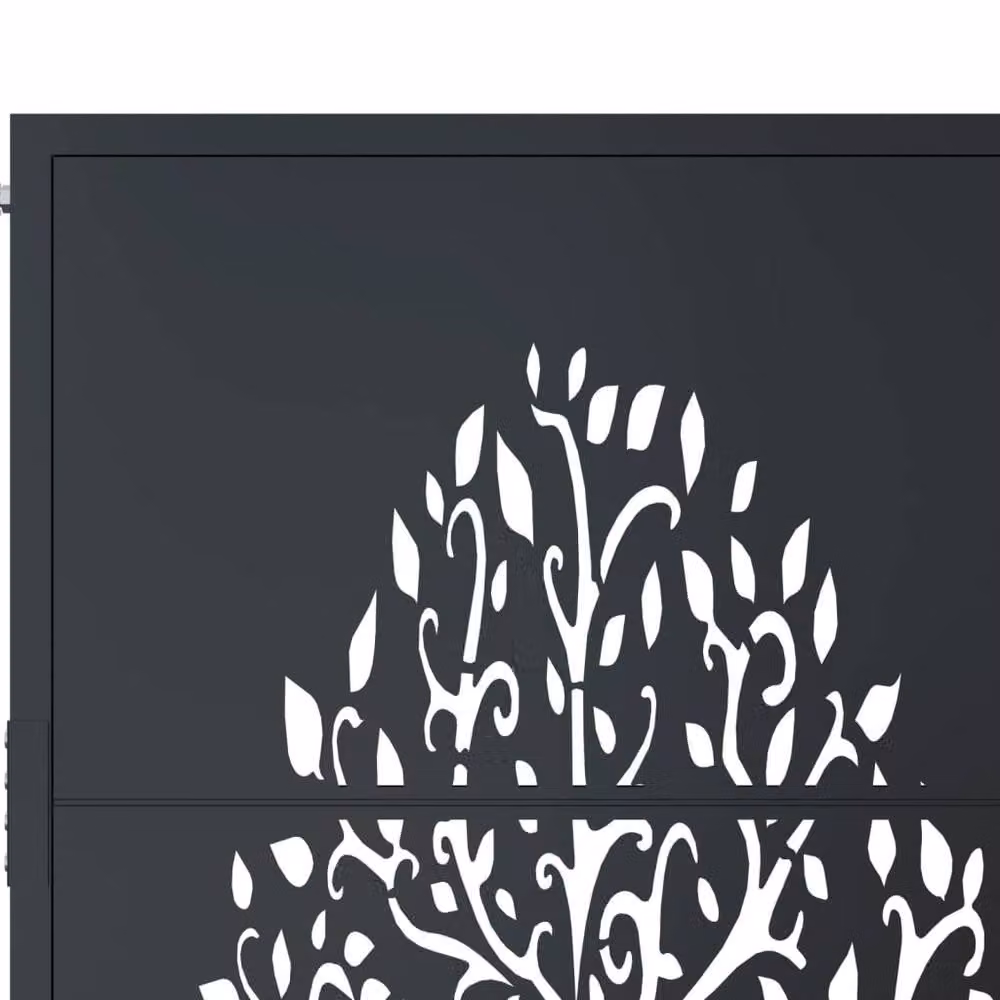 Berkfield Home Steel Garden Gate in Anthracite, W: 105 cm, H: 155 cm – 4