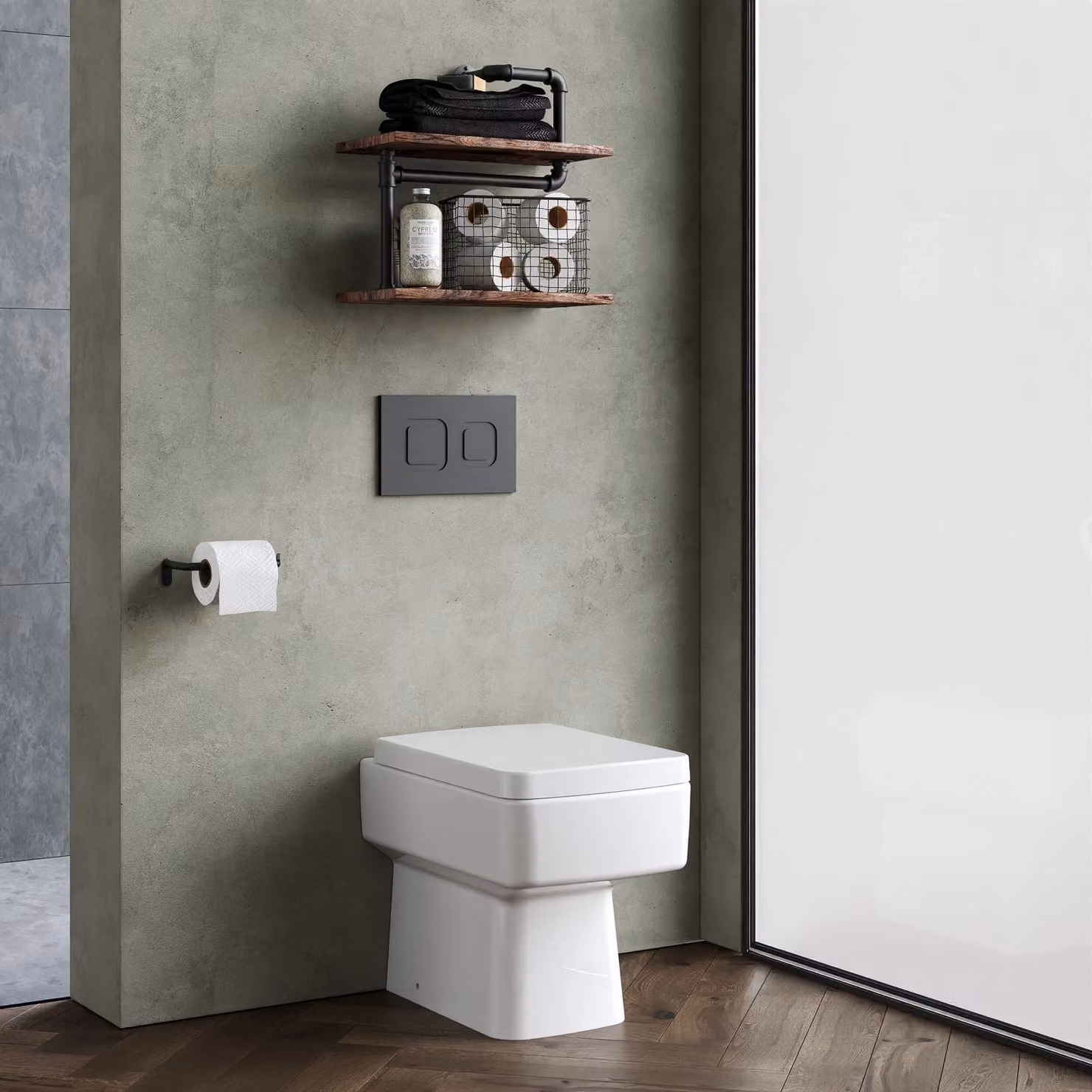 Balterley Square Back to Wall Toilet Pan, White, W: 40 cm, D: 35 cm, H: 52 cm – 3