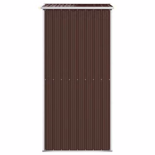 vidaXL Garden Shed in Dark Brown Galvanised Steel, W/D/H: 192 x 108 x 223 cm – 6