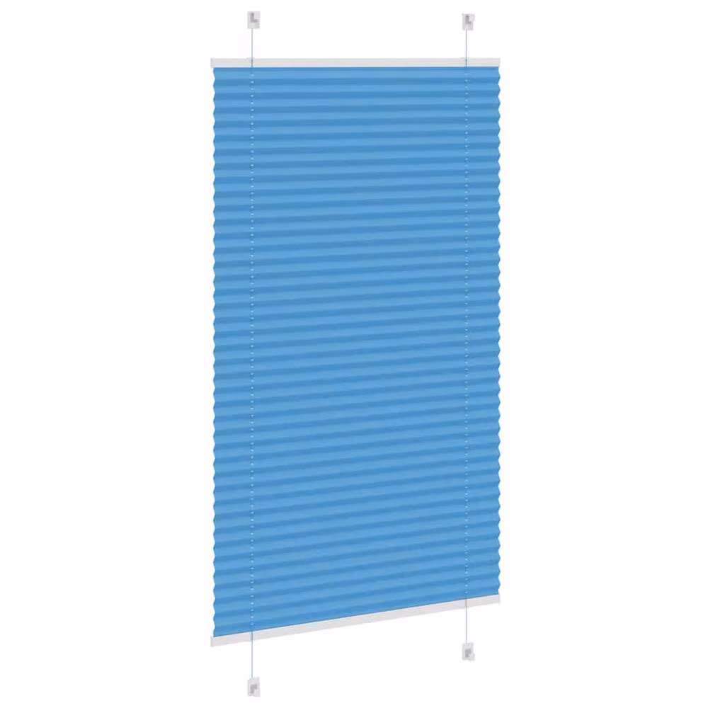 Berkfield Home Single Pleat Polyester Blind in Blue, W: 80 cm, H: 100 cm – 2