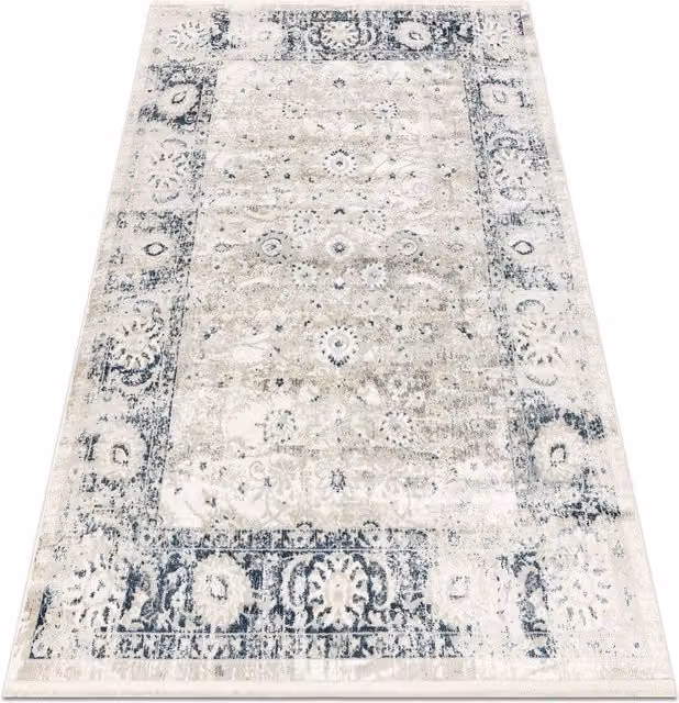 RugsX Distin Blue Vintage Modern Rectangular Rug W: 160 cm, D: 230 cm