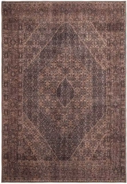 Kukoon Distressed Soft Pile Area Rug in Taupe Beige and Brown, W 120 cm x D 170 cm